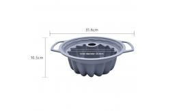 China Anti Scalding Handle Flower Design Silicone Cake Pan supplier