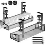 Plating Metal Cable Tray Basket for Standing Desk in Office and Home 10 Silk Thickness for sale