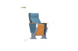 China Sturdy Foldable Auditorium Chair With Steel Frame And Fabric Upholstery supplier