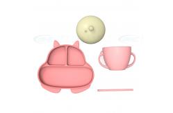 China Customizable Animal Squirrel Silicone Feeding Set for Children 6 Months and Older supplier