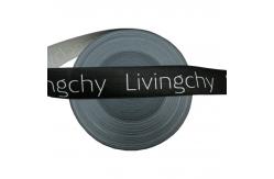 China Printed Elastic Polyester Knitted Webbing With Custom Logo For Garment supplier