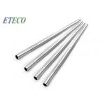 Juice Drinking Short Reusable Straws , Green Metal Bent Straws Buffer Polishing for sale
