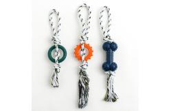 China Cotton Rope Rubber Pet Chew Toys For Small Medium Large Dogs supplier