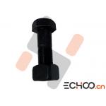 High Hard Grade Track Shoe Bolts And Nuts With 40Cr 19X1.5X60mm Black for sale