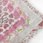 Burn Out Polyester Flannel Fleece Fabric 300GSM For Blanket With Custom Pattern for sale