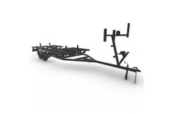 China Galvanished Finish Aluminum Tritoon Trailer pontoon boat trailer with Radial Tire supplier