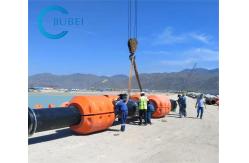 China Orange / Yellow Cylindrical HDPE Pipe Floater DN1100 For Dredger Pipelines supplier