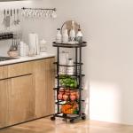 Standing Type Metal Storage Cart Organizer Trolley Cart For Functional Design for sale