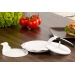 TPR Plastic Vegetable Cutter Manual Hamburger Maker Press White 16 * 7.8cm for sale