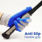 Abrasion Resistant Cut Resistant Safety Gloves Customized Crinkle Latex Coating Gloves