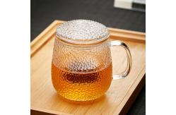 China Customized Glass Tea Infuser Cup Single Serving Borosilicate Glass Material supplier