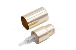 China Crimpless Rose Gold Perfume Spray Pump Aluminum Plastic With Collar For Bottles supplier