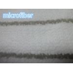 Gray White Weaving Coral Fleece Microfiber Fabric 580gsm Mop Pad Fabric for sale