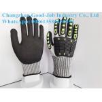 Oilfield HPPE TPR Impact Protective Work Gloves Sandy Nitrile Coating Anti Impact Cut Resistant Gloves for sale