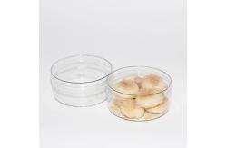 China Transparent Food Grade Round Container PET Plastic Box With Clear Lid supplier