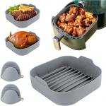 Air Fryer Silicone Pot  Food Safe Reusable Air Fryer Silicone Basket for sale