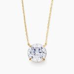 China Elegant 18K Gold Plated Round Cut 925 Sterling Silver Necklace for Fashion Jewelry for sale