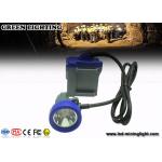 high performance blue cover Cordless Cap Lamp Hard Hat Lights 4000lux brightness for sale