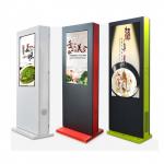 2000 Nits Outdoor Video Kiosk , Ultra Thin Outdoor Digital Totem With Touch Function for sale