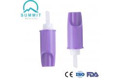 China Soft Touch Retractable Lancet Device with Pressure Activation 30G 1.4mm Purple supplier