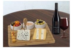 China Rectangle Wooden Cheese Board Set , Bamboo Cheese Cutting Board Set Easy Clean supplier