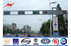 China Q235 Frame polygonal / Round Highway Road Sign Board With Single Arm supplier