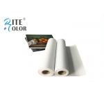 Glossy Inkjet Cotton Canvas Roll , 400gsm White Silky Digital Printing Canvas