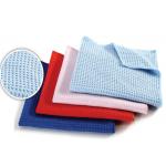 Microfiber Waffle Cloth with Colors for Kitchen Bathroom Cleaning for sale