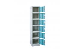 China KD Structure Six Doors Gym Locker Storage Staff Metal Locker supplier