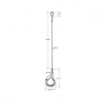 Lighting Fixture Stainless Steel Wire Rope Sling With Snap Hook YW86514 for sale
