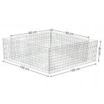 Zinc Aluminum Alloy Square Gabion Basket Planter 100x100x40cm for sale