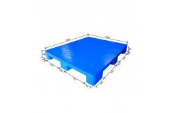 China Single Side 1200x1000 Euro Plastic Pallet 4 Way Entry Blue Custom supplier
