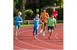 China IAAF Approved Slip Resistance Sandwich System Running Track Fadeless supplier