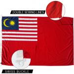 3x5' The civil ensign of Malaysia used by civilian vessels Knitted Polyester flags with Rope and loops for sale