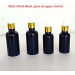 60ml Round Glass Bottle With Dropper OEM Amber Glass Dropper Bottles for sale