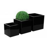 Rectangular Modern Fiberglass Planters Customized 30-Day Crafted Timeless for sale