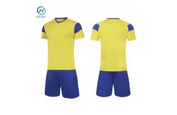 China Custom Team Jersey Dynamic Soccer Kits with Bold Stripes and Moisture-Wicking Design supplier