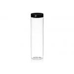 Transparent Clear Plastic Cylinder Containers Food Canned with Screwing Cap