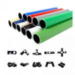 H2810 Assemble Tube Lean Pipe ABS/PE Coated Pipe for Heavy Duty Rack System for sale