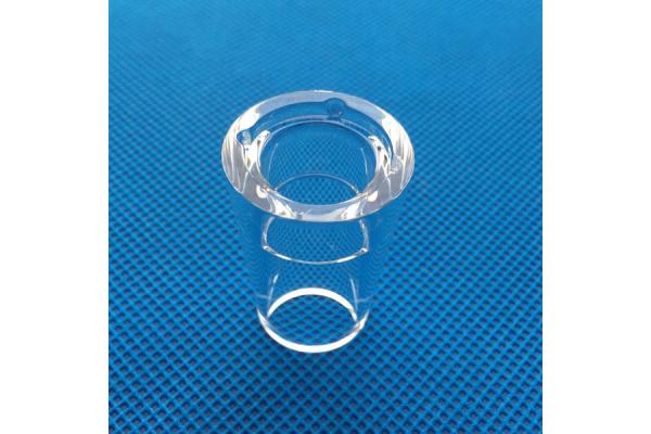 Polished High Temperature Quartz Tube CNC Machining With Flange