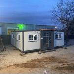 56 Square Meter Floor Area and 30FT Length Expandable Container House with Galvanized Steel Sheet Roof for sale