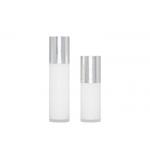 Acrylic Airless Pump Bottle 30ml 50ml Silver Essence Cosmetic Packaging for sale