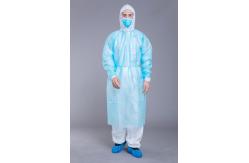 China Personal Protective 35gsm PP PE Blue Isolation Gowns supplier