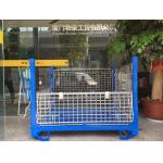 Lockable  Collapsible Wire Container Customized Size And Colors for sale