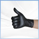 Black Diamond Pattern Disposable Nitrile Gloves Powder-Free Thickened Black Daily Protective Work Disposable Nitrile Glo for sale