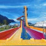 Multi Slide Rainbow Water Slide Equipment Joyful Children'S Customized for sale