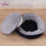 OEM donut shaped Faux Fur Comfy Calming Dog Bed for sale