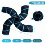 4 way collapsible cat tunnel with Interactive Ball & Storage Bag