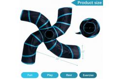 China 4 way collapsible cat tunnel with Interactive Ball & Storage Bag supplier