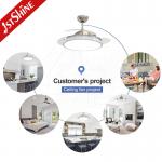 3 Pc Plastic Foldable Retractable Ceiling Fan Light 42 Inch Smart Remote